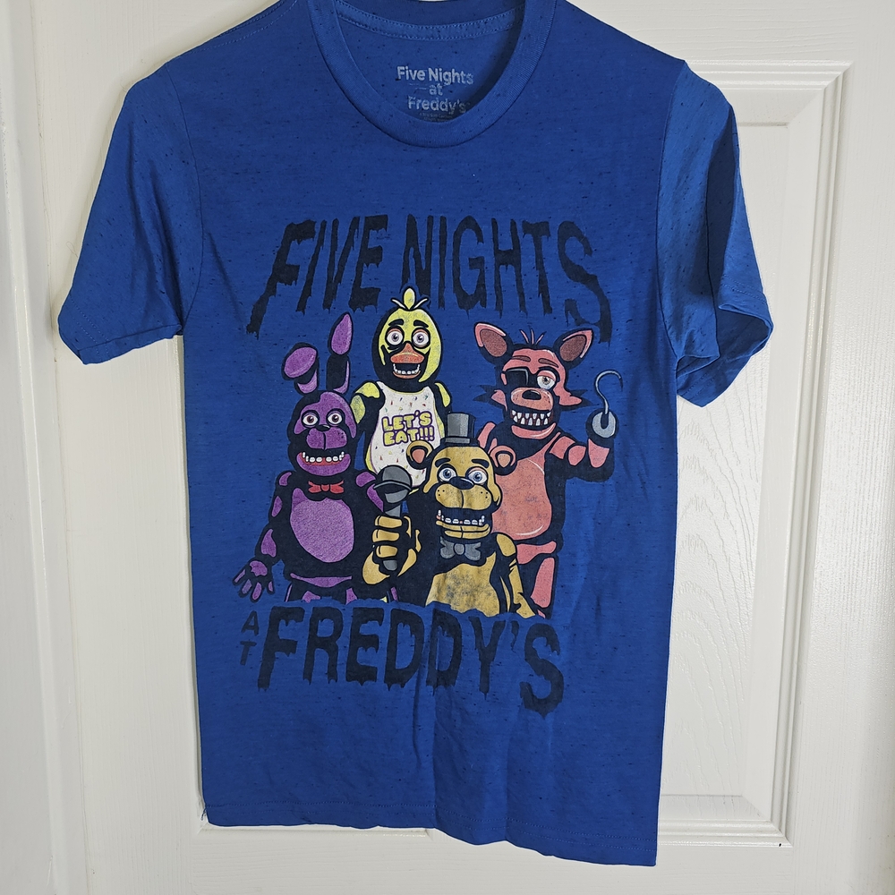Five Nights at Freddy's Blue Graphic T-Shirt